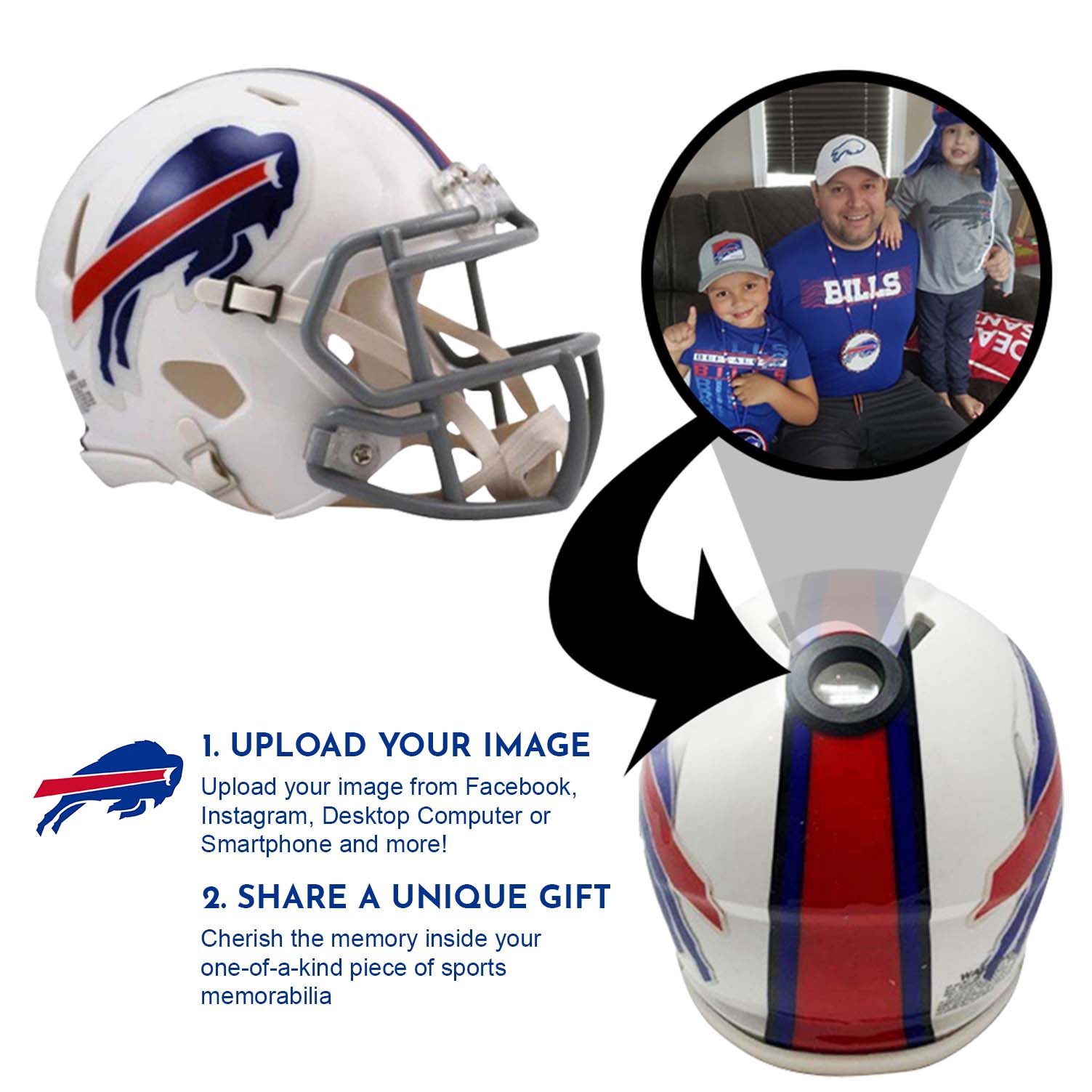 Buffalo Bills NFL Mini Helmet - Picture Inside