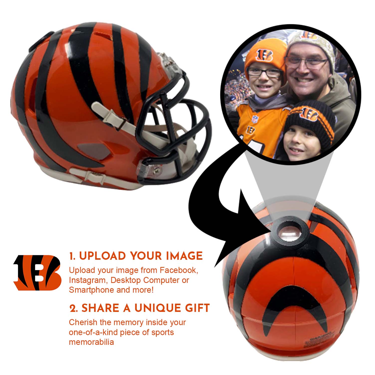 Cincinnati Bengals NFL Mini Helmet - Picture Inside