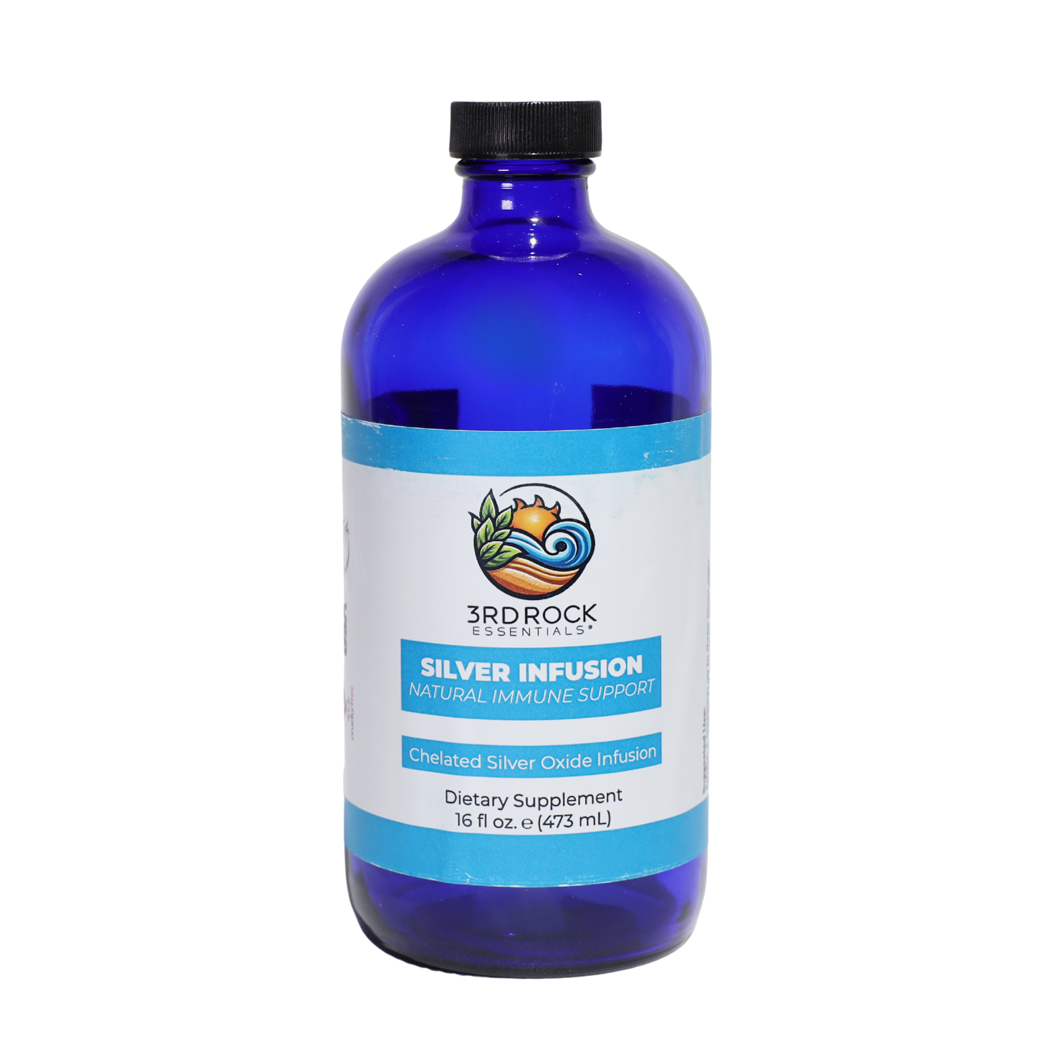 3rd Rock Essentials Silver Infusion – 150 PPM Chelated Silver Oxide Complex – 16 fl oz