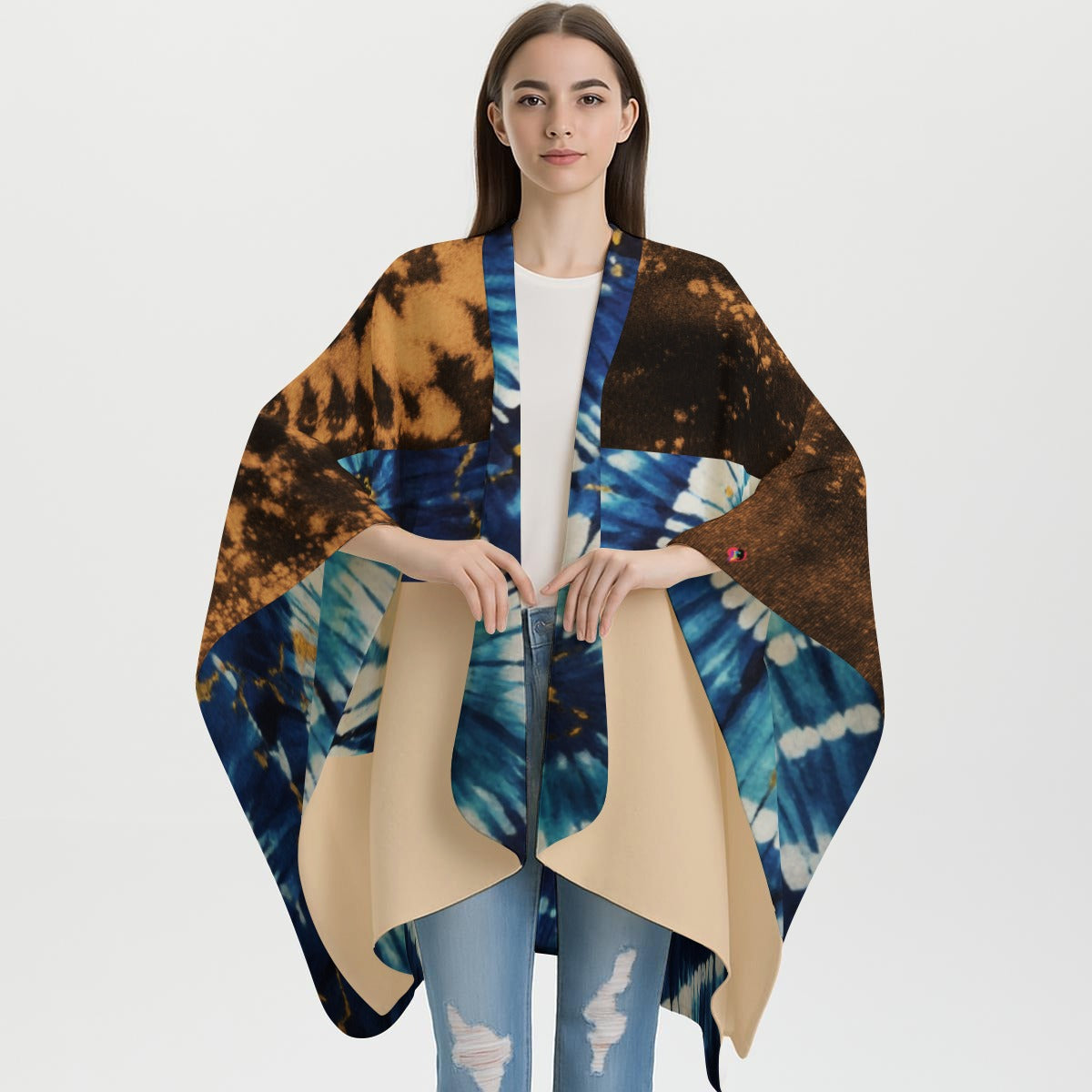 Bleached Shibori All-Season Soft Touch Shawl