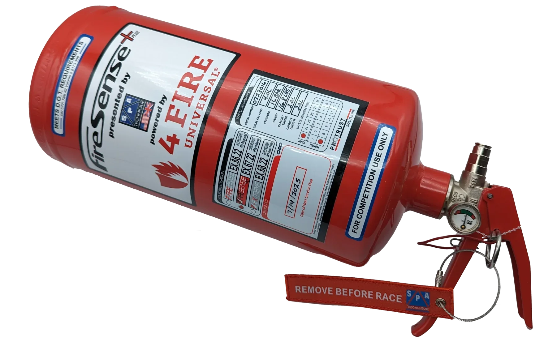 4.0 Ltr. 4Fire Universal(AFFF-AR), Steel Mechanical - FIA 2023 Fire Suppression System