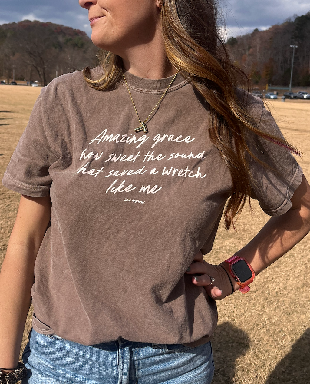 AMAZING GRACE TEE - ESPRESSO