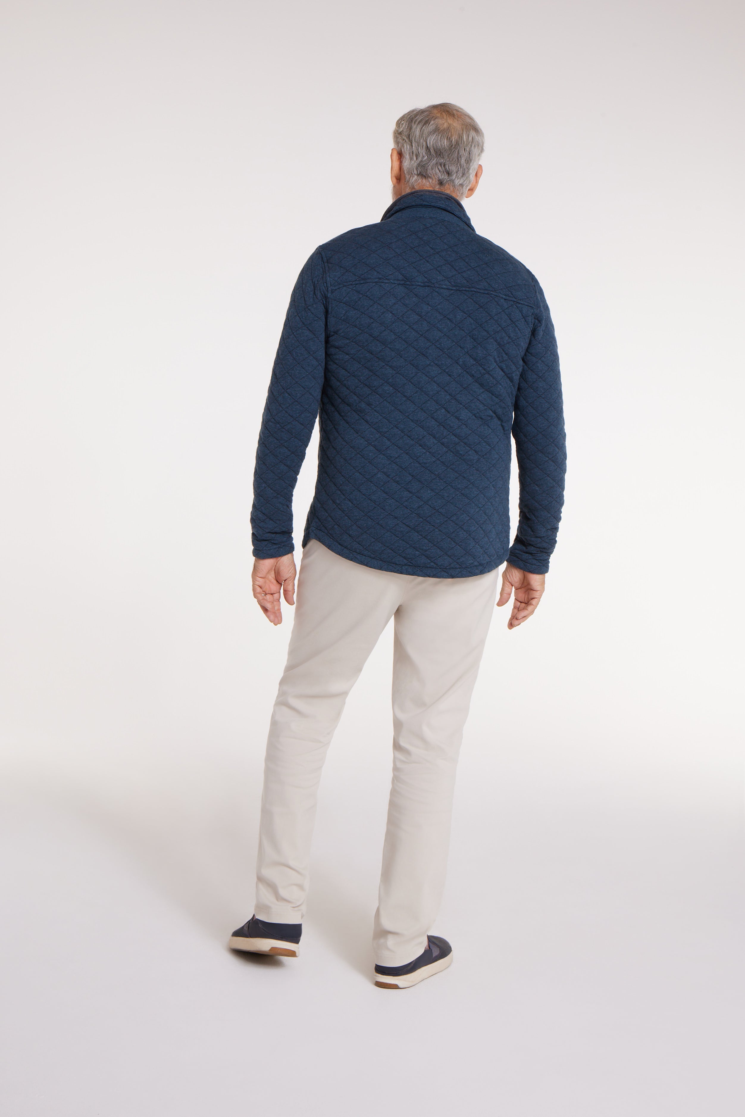 Abuelo Quilted Magnetic Jacket in Blue Heather
