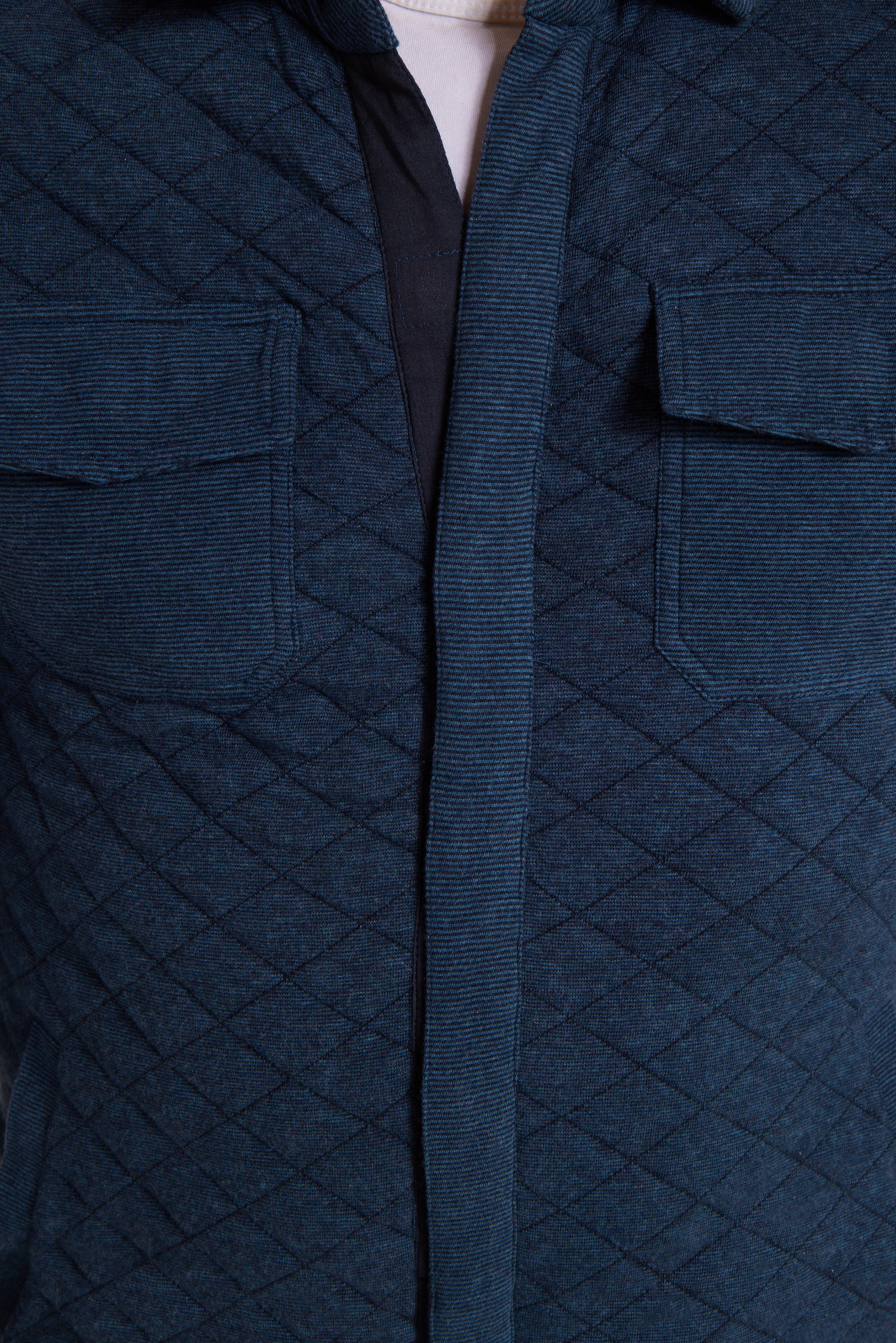 Abuelo Quilted Magnetic Jacket in Blue Heather