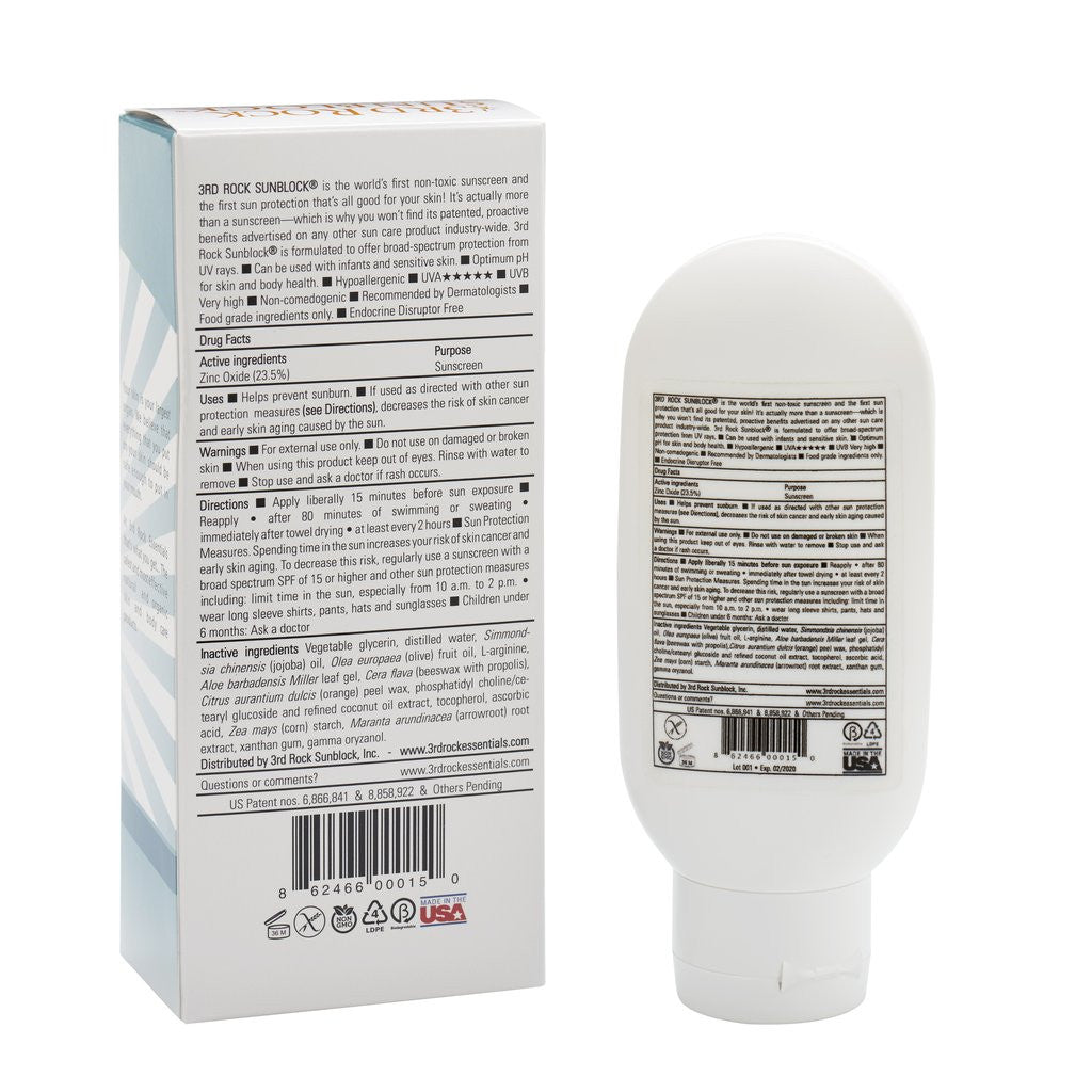 3rd Rock Sunblock® Sunscreen Lotion - Unscented - Zinc Oxide SPF 35