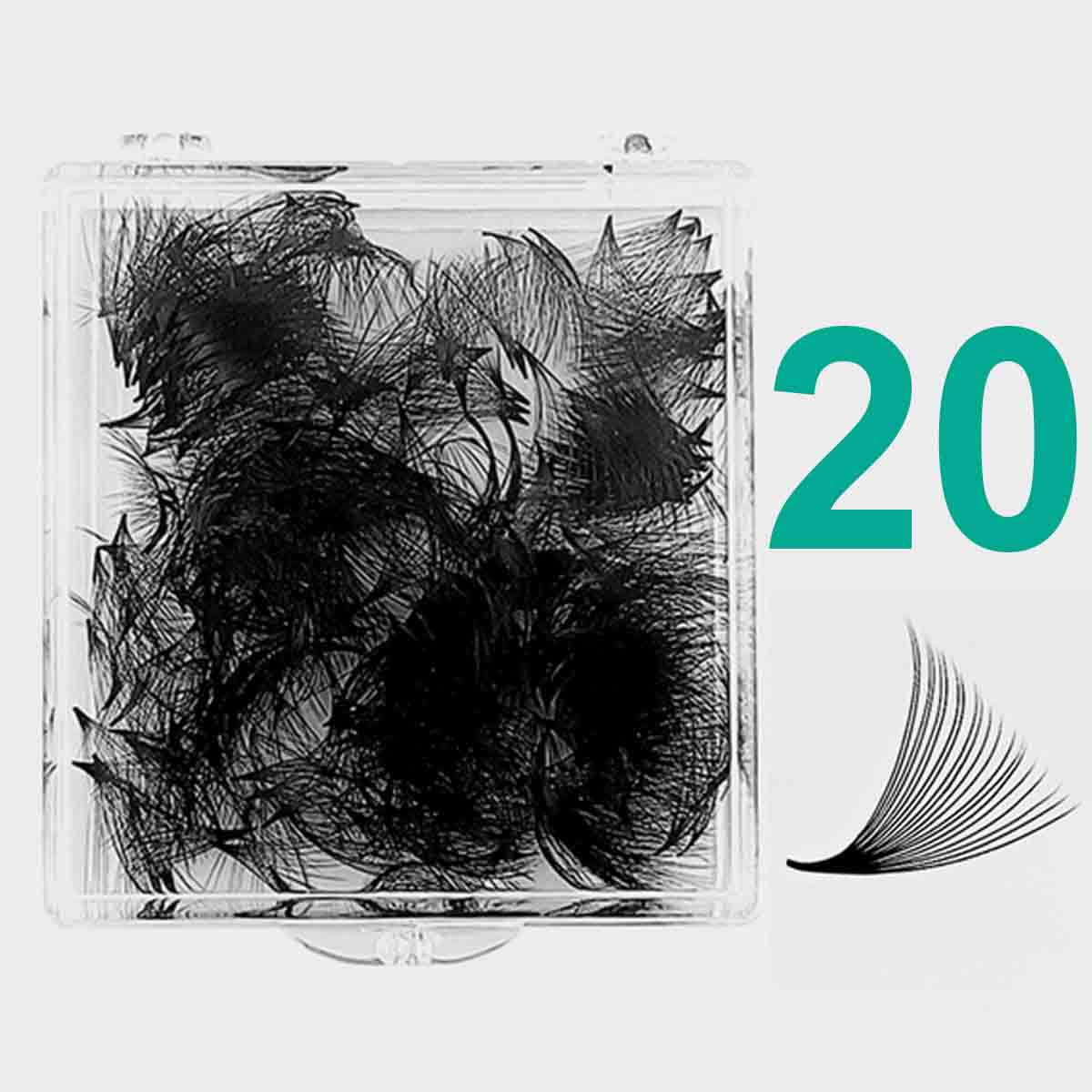 20D-0.05mm POWER-MAX Insta-Mega Pointy Root Premade Fans 500 Fans