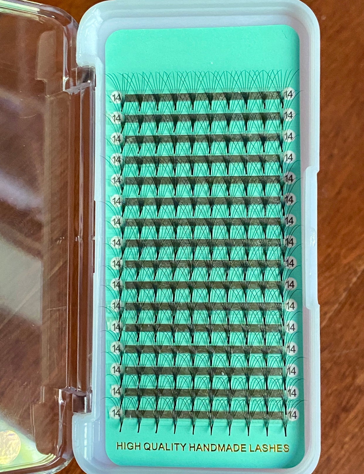 7D - 0.07mm Slim/Pointy Root Medium Stem Premade Fans 16 lines NO-Logo 160 fans【Sale】