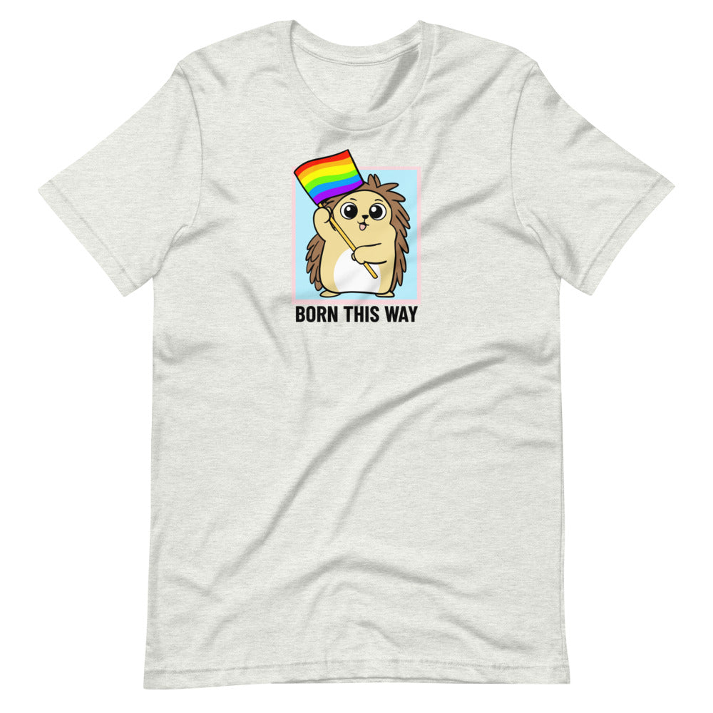 Born This Way LGBT Pride Cartoon Porcupine Short-Sleeve Unisex T-Shirt