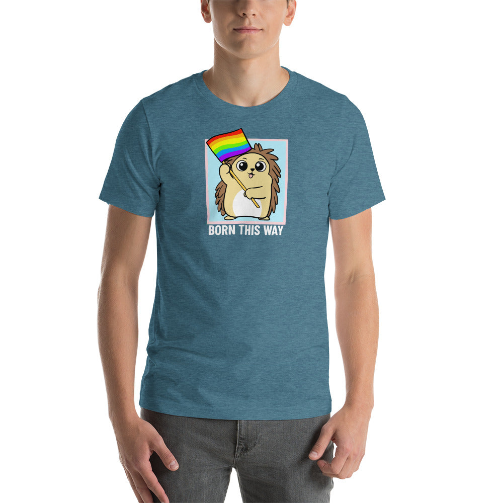 Born This Way LGBT Pride Cartoon Porcupine Short-Sleeve Unisex T-Shirt